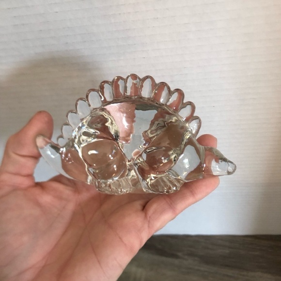 Vtg Clear Glass Dinosaur Paperweight - Picture 14 of 14